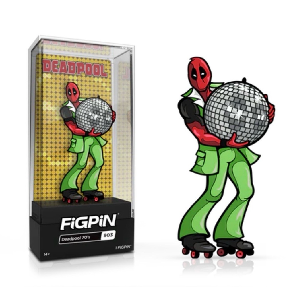 FiGPiN Deadpool 70's Collectible Pin #903 ECCC Exclusive 🆕